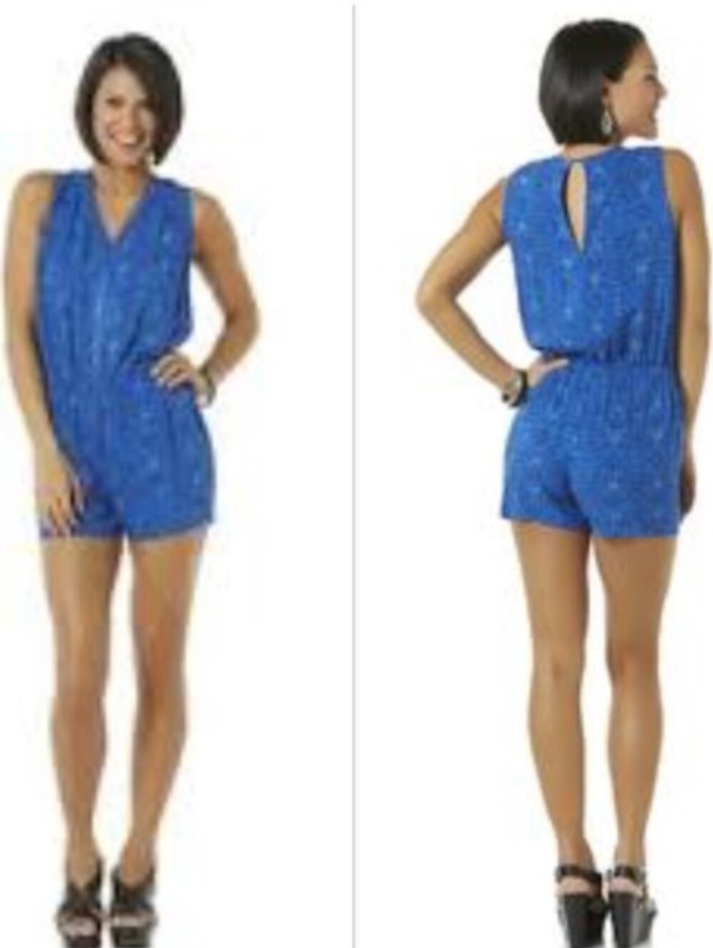 Attention Blue Romper